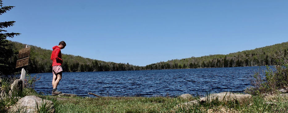 Hiking nineteen miles the day prior proved worth it as Sierra started her day with breakfast at Stratton Pond.