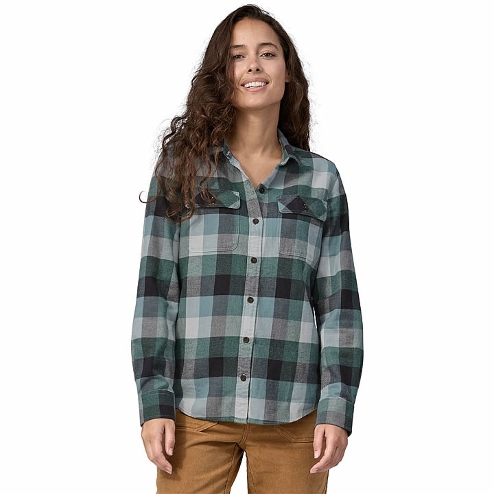 Women's Long-Sleeved Organic Cotton Midweight Fjord Flannel Shirt
