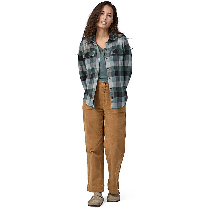 Women's Long-Sleeved Organic Cotton Midweight Fjord Flannel Shirt