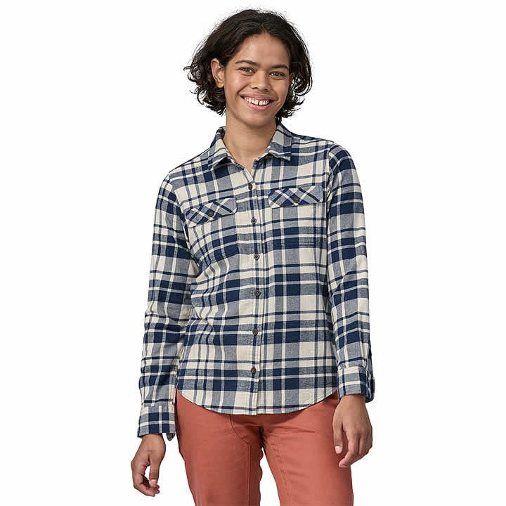 Women's Long-Sleeved Organic Cotton Midweight Fjord Flannel Shirt