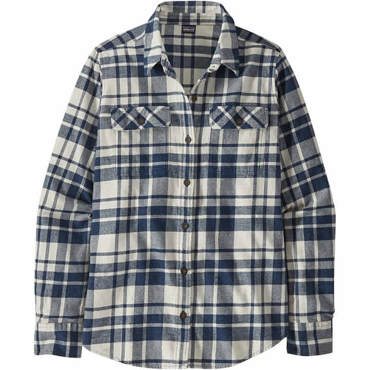 Women's Long-Sleeved Organic Cotton Midweight Fjord Flannel Shirt