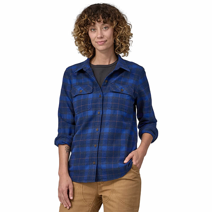 Women's Long-Sleeved Organic Cotton Midweight Fjord Flannel Shirt