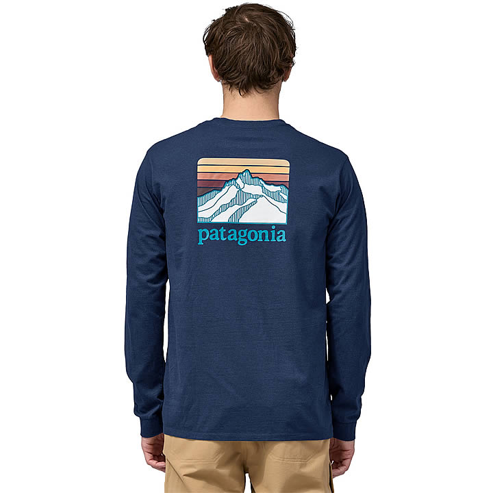 Men's Long-Sleeved Line Logo Ridge Responsibili-Tee