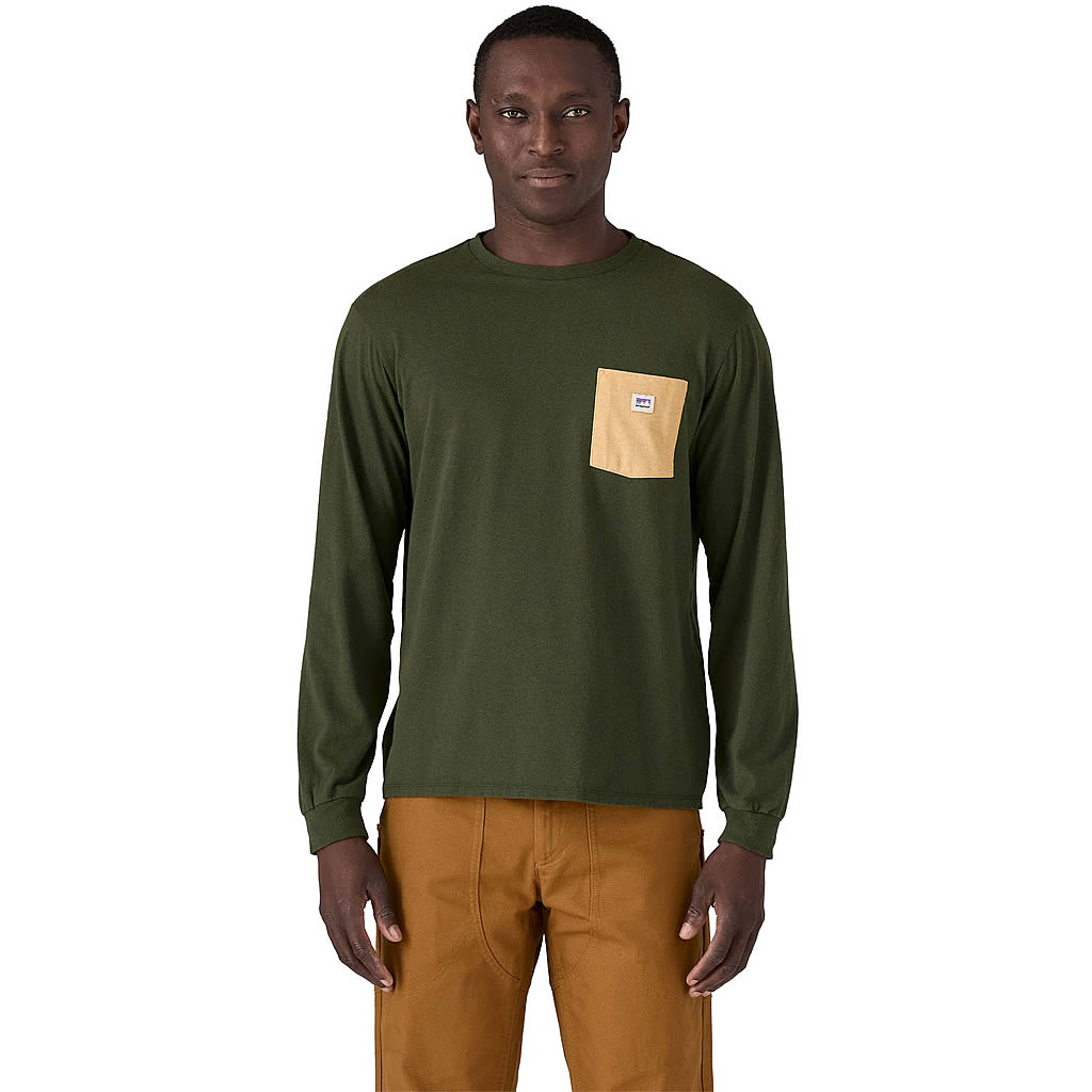 Long-Sleeved Shop Sticker Pocket Responsibili-Tee