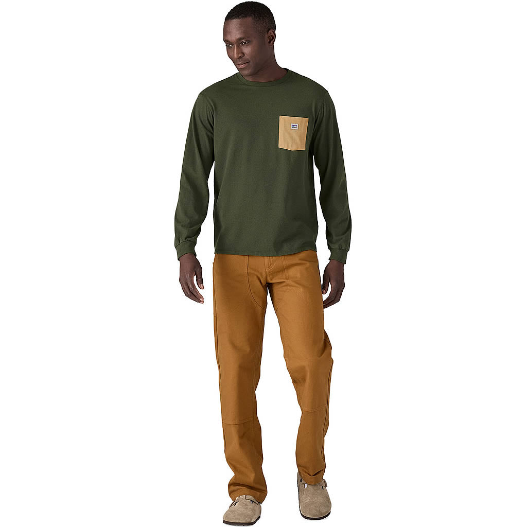 Long-Sleeved Shop Sticker Pocket Responsibili-Tee