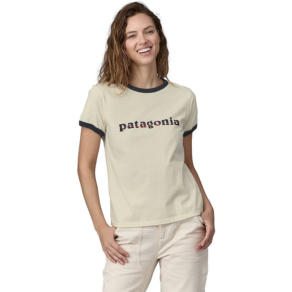 Women's '73 Text Logo Organic Ringer Tee