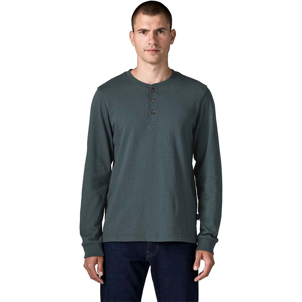 Men's Long-Sleeved Henley Shirt