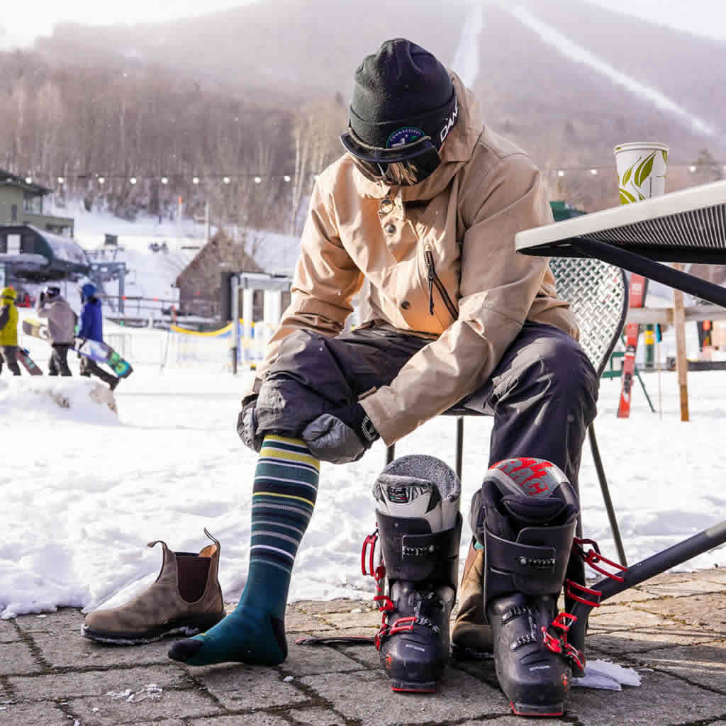 Men's Snowpack Over-the-Calf Midweight Cushion Ski and Snowboard Sock