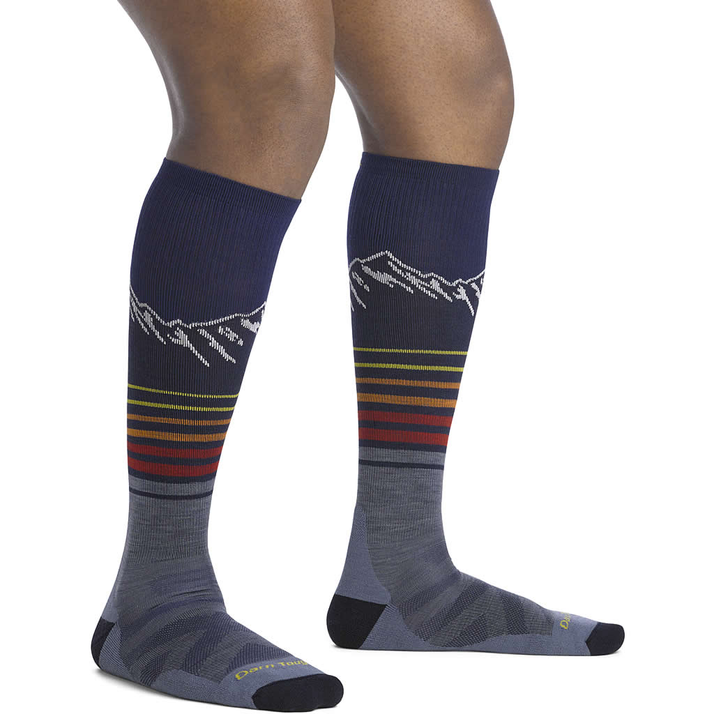 Men's Steep Lines Over-the-Calf Lightweight Ski and Snowboard Socks