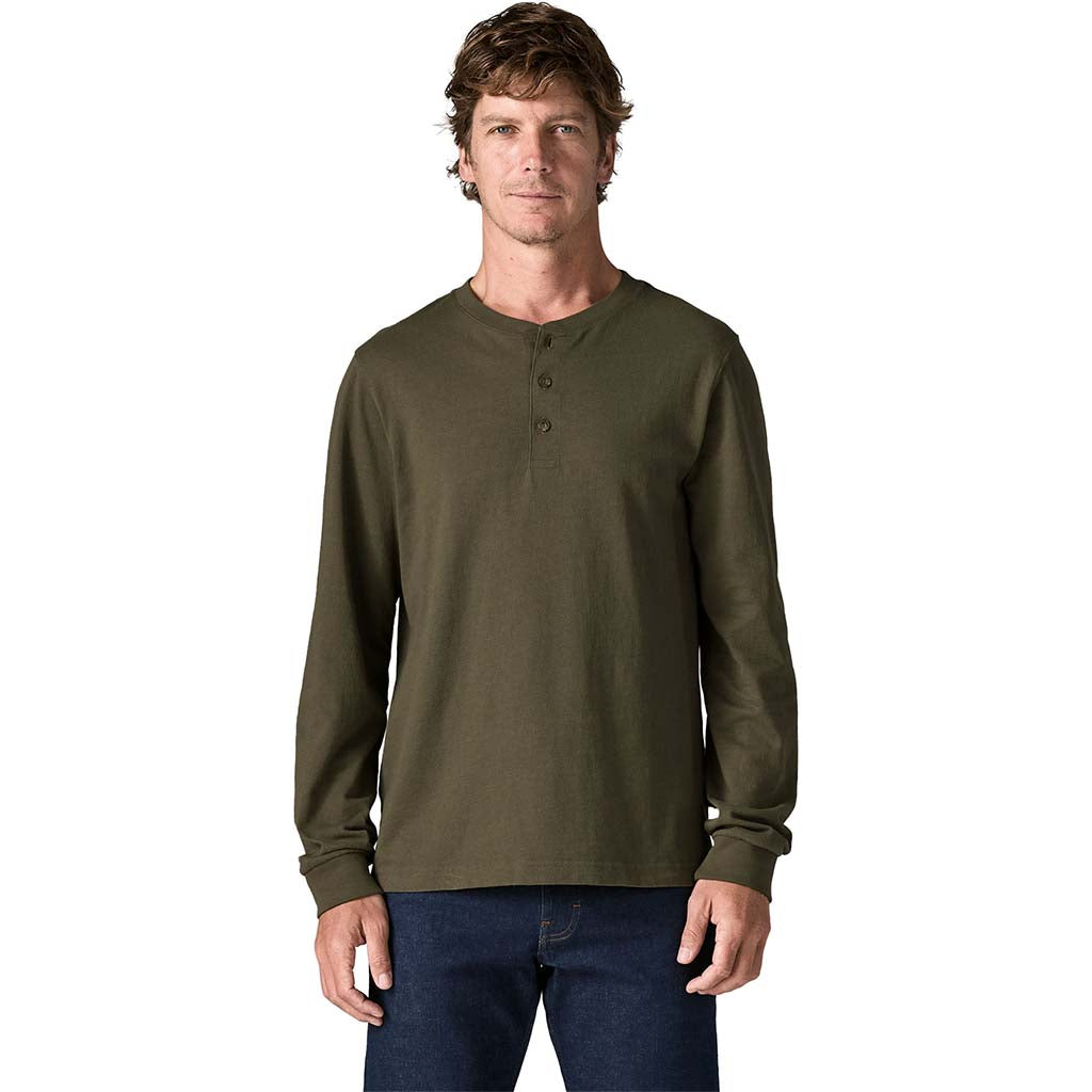 Men's Long-Sleeved Henley Shirt
