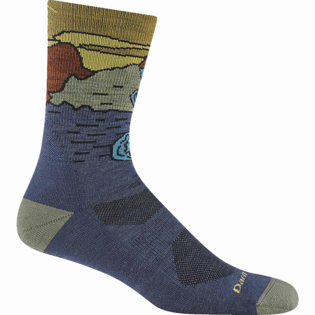 Men's Chasing Waterfalls Micro Crew Lightweight Hiking Socks