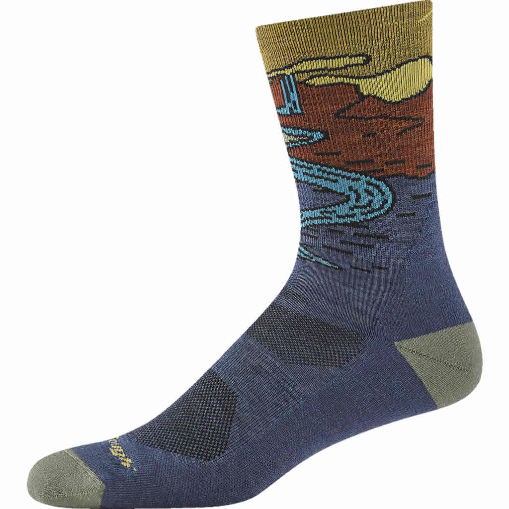 Men's Chasing Waterfalls Micro Crew Lightweight Hiking Socks