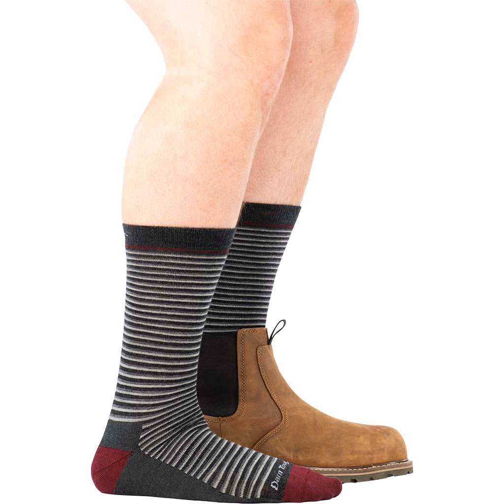 Men's Microstripe Crew Lightweight Lifestyle Socks